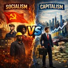 🧠 **CAPITALISM vs SOCIALISM This debate often turns emotional or  confusing, but at its core it asks a few simple questions: 🔹 Who should  control wealth? 🔹 Who should benefit from the