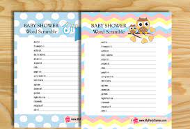 These scrambled worksheets are also printable. 13 Free Printable Baby Shower Word Scramble Game Puzzles