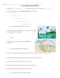 11.1 the science of ecology lesson 11.1: The Ecology Review Worksheet