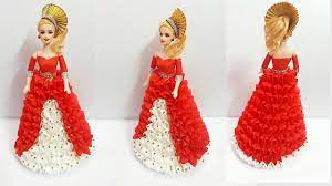 How To Make Doll Dresses Doll Cloth From Shopping Carry Bag Diy Easy Do Doll Dress Doll Making Doll Clothes