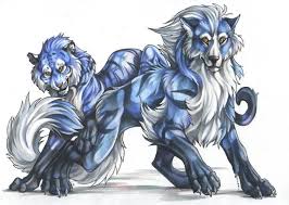 Anime Big Cats Photo Tiger With Wolf Anime Animals Anime Wolf Blue Anime