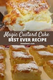 Magic Custard Cake 3 Layers One Batter Easy Video Tutorial In 2020 Magic Custard Cake Custard Cake Magic Cake Recipes