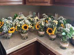 Unsere Rustikalen Sonnenblumen Mittelstucke Mittelstucke Rustikalen Sonnenblumen Unser Sunflower Wedding Sunflower Centerpieces Sunflower Themed Wedding