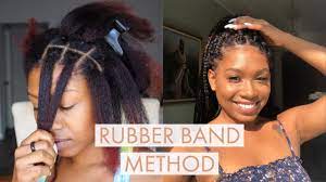 Repeat steps 1 to 4 until you have braided your whole head. How I Part My Hair For Box Braids Passion Twists Etc Rubber Band Method Youtube