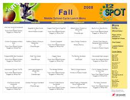 Cycle Menu Template More Info Middle School Cycle Lunch Menu School Lunch Menu Menu Template Lunch Menu