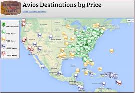 visualizing the avios award charts on a map flyertalk forums