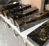 Customized Gold & Black Polished Artificial Onyx Light Box