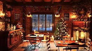 Christmas Coffee Shop With Instrumental Jazz Christmas Music Fireplace And Cafe Sounds Youtube