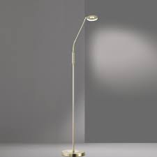 Moderne Stehlampe Gold Messing Led Warmweiss Dimmbar Netzstecker