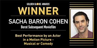 His father, born in england and raised in wales, was of eastern european jewish descent, while his. Golden Globe Awards On Twitter Congratulations To Sacha Baron Cohen Sachabaroncohen Best Performance By An Actor In A Motion Picture Musical Or Comedy Borat Subsequent Moviefilm Goldenglobes Https T Co Yvb1mljtva