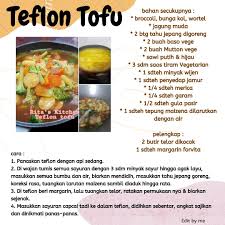 Resep sawi vegetarian / 15 resep sayur santan instagram/@kumpulanresepmasak. Teflon Tofu Resep Vegetarian Love Peace Veggie