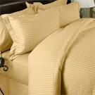 Luxury Cotton Self-Striped 4-Piece Comforter Set, Honey Gold
