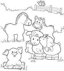 Young kids are excited about learning! Coloring Pages For Kids Farm Animals Drawing With Crayons