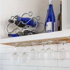 This holder will fit any shelves that are features. Cabilock Wine Glass Rack Under Cabinet Ine Glass Holder Glasses Storage Hanger Metal Organizer Display Rack For Bar Kitchen Home Kitchen Racks Holders Cate Org