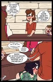 1boy 2girls black hair blush bottomless brother brown hair candy  chiu clothed clothed sex dialogue dipper pines disney disney channel  english text female glasses gravity falls lioxdz mabel pines