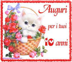 Biglietto Per Bambini Di 10 Anni Auguri Di Compleanno Gattino Compleanno Gatti