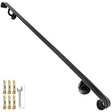 A wide variety of step hand rails options are available to you, such as total solution for projects, graphic design. Building Hardware Wrought Iron Handrail 2 Ft Hand Rail 1 2 Step Handrail Painted Black Metallic Home Garden