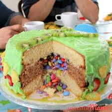 Kindergeburtstag Gebacken Geburtstagstorte Surprise Inside Das Rezept Lebensmittel Essen Rezepte Essen Fur Kinder
