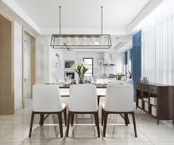 3d Rendering Scandinavian Vintage Modern Kitchen With Blue Dining Area By Dit26978 3d Rendering Interior And Exterior Desig