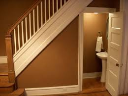 From House To Home Bathroom Under Stairs Basement Bathroom Design Basement Bathroom Remodeling