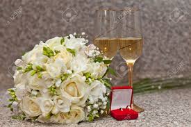 Fall wedding bouquets wine and gold. Wedding Bouquet Wine Glasses With Champagne And Wedding Rings Stock Photo Picture And Royalty Free Image Image 10699262