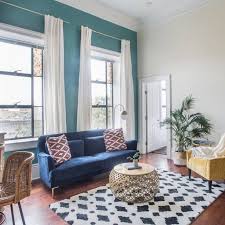 Room Redo Blue And Yellow Eclectic Boho Chic Living Room By Sun Soul Style Interiors Puff