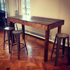 Pin By Sticks And Stones Flooring On Pallet Projects Diy Kitchen Table Tall Kitchen Table Tall Table
