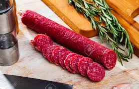 Maybe you would like to learn more about one of these? Dried Sausage On Cutting Board Traditional Spanish Meat Product Stock Photo Picture And Royalty Free Image Image 138196991