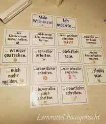 Hier Meine Neuen Wochenziel Tafelkarten Passt Zum Wochenheft Und Dient Als Schule Offener Unterricht Klassenzimmermanagement
