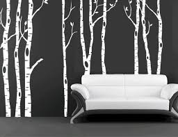 Birch Tree Wall Decals Peel And Stick Birch Forest Tree Leaves Branches Peel Stick Wall Mural Decal Stencil Sticker Forest Wall Decals Nursery Wall Decals Birch Tree Art