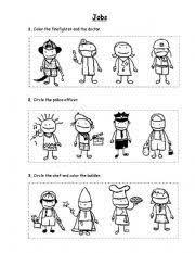 Select from 35970 printable coloring pages of cartoons, animals, nature, bible and many more. Jobs For Coloring Esl Worksheet By Astor River