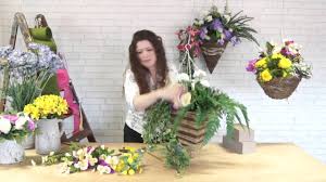 However the flowers are made from intricate silk which cannot natural flowers contain pollen which can be a real pain for hay fever sufferers. How To Make A Spring Hanging Basket Youtube