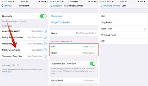 With the airpods in your ear, play some music on your iphone turn down the volume to zero go to settings, bluetooth, and find your airpods in the list tap on the i next to connected How To Customize Airpods Double Tap Controls Mashtips