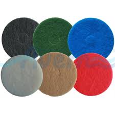 Floor Cleaning Pads Multiple Sizes Multiple Colours 5 Pack