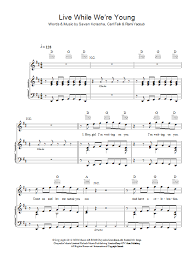 sebastian wanna live while we're young. Live While We Re Young Sheet Music One Direction Piano Vocal Guitar