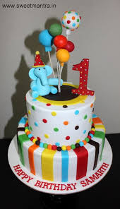 Little Boy Birthday Cake Designs For 2 Year Old Boy Balloons Theme 2 Layer Customized Colorful Designer Cake For Baby Boy S 1st Birthday At Pune Cake Designs Birthday Cake Cake Delivery