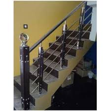 Made to measure design this steel staircase. Bar Designer Stainless Steel Staircase Rs 1400 Running Feet Kiran Steel India Id 16348171655