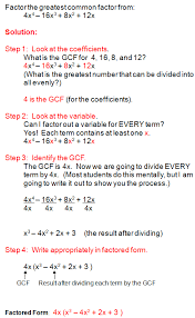 factoring polynomials using gcf factoring polynomials polynomials studying math factoring polynomials using gcf