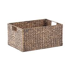 8 hand woven water hyacinth basket for everyday. Mocha Water Hyacinth Storage Bins With Handles The Container Store