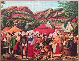 Product title trefl 2000 piece jigsaw puzzle, tiger's nest, bhutan. 2000 Ravensburger Liberation Celebration Bauchant Rare Puzzles