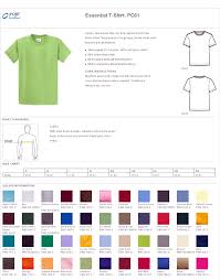 t shirt size charts true to size apparel