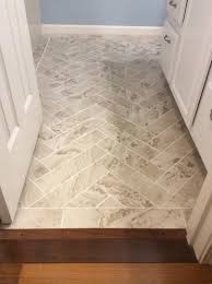This is a great and inexpensive way to cover. Trafficmaster Groutable 18 In X 18 In Light Travertine Peel And Stick Vinyl Tile 36 Sq Ft Case Bathroom Vinyl Patterned Bathroom Tiles Bathrooms Remodel