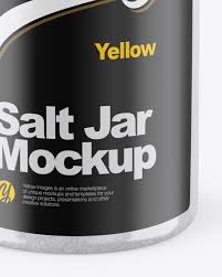 Salt Jar Mockup In Jar Mockups On Yellow Images Object Mockups