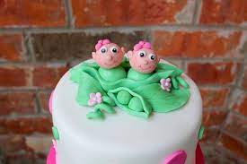 Two Peas In A Pod Twin Baby Shower Cake Twin Baby Shower Cake Summer Baby Shower Cake Baby Shower Cake Sayings