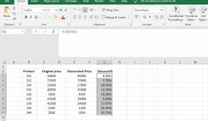 How To Calculate Percentage Discount In Excel Excel Tutorials In 2020 Excel Tutorials Excel Shortcuts Excel