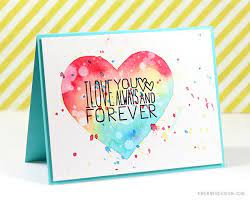 Ok, so the second top reason to love simple watercolor cards is that they are easy and anyone can make these! Masked Watercolor Heart Cards Make A Card Monday 270 Valentine Cards Handmade Card Making Valentines Watercolor