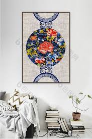 中国风刺绣牡丹花装饰画图片 gallery wall decor home decor