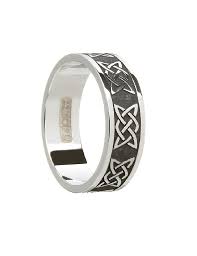 Celebrate Unity With This Celtic Love Knot Ring For Men A Sturdy Irish Ring The Love Knot Design Can Be Love Knot Ring Celtic Love Knot Celtic Wedding Rings