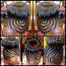 African American Children S Kids Braid Updo With Donut Bun Kids Braided Hairstyles Kids Hairstyles Natural Hair Styles