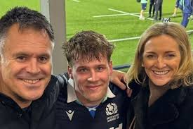 Proud Gabby and Kenny Logan watch son play as Scotland beat Wales amid  drama